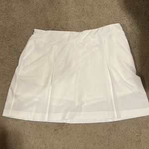 White pleated Callaway golf skort